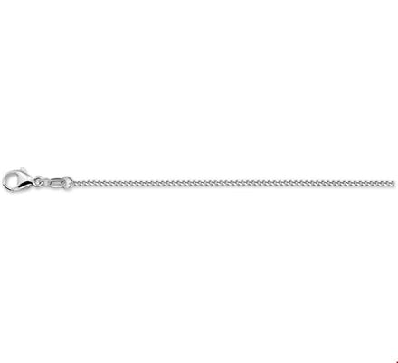 Zilver Gerhodineerde Collier gourmet 1 1329066 45 cm