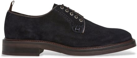 Hackett London Egmont Class marine leren schoenen