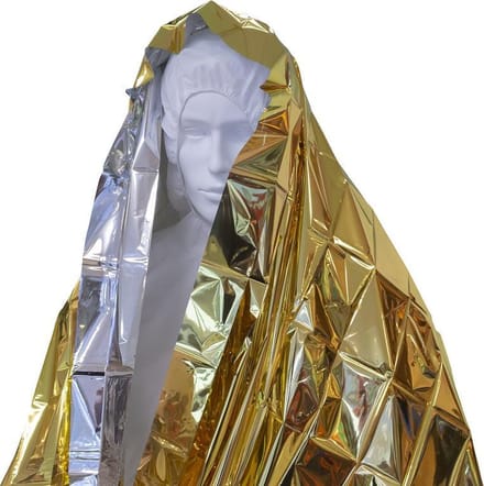 Reddingsdeken goud zilver - 160 x 210 - Isolatiedeken polyester - Nooddeken