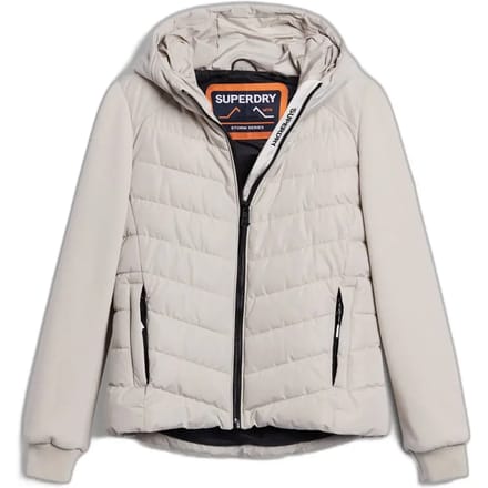 Superdry - Gewatteerde hybride Storm jas met capuchon - Dames - Hoodies