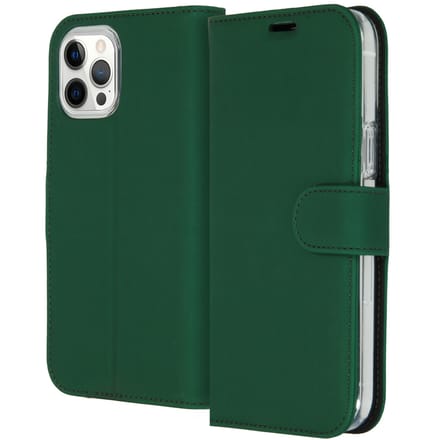 Accezz Hoesje - Geschikt voor Apple iPhone 12 Pro Max - Wallet Softcase Bookcase - Groen