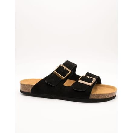 Platte sandalen Natural World 7047-701 NEGRO