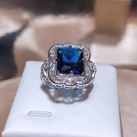 Bague Saphir Court Motif Ajouré No. 10 gray