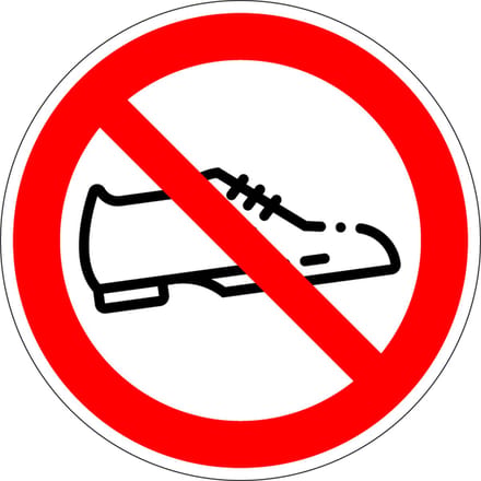 Schoenen uit sticker 150 mm