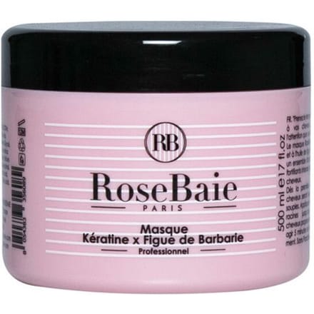 Masque - RoseBaie - 500 ml - Kératine - Huile de figue de Barbarie - Sans sulfates
