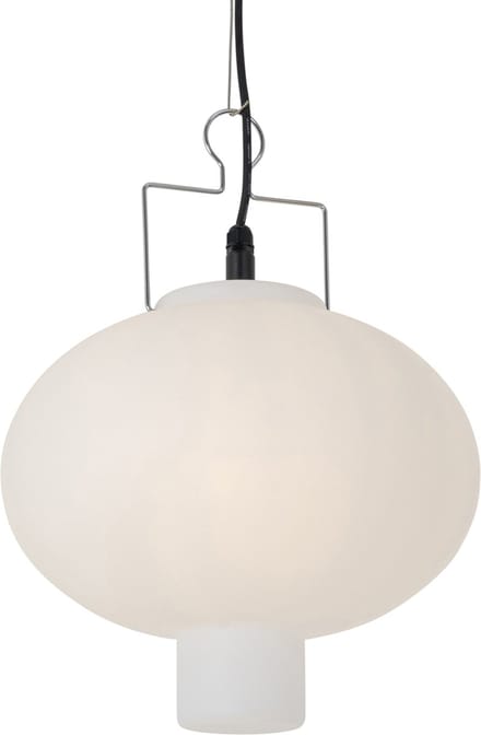 QAZQA pion - Moderne Hanglamp voor buiten - 1 lichts - Ø 35 cm - Wit - Buitenverlichting