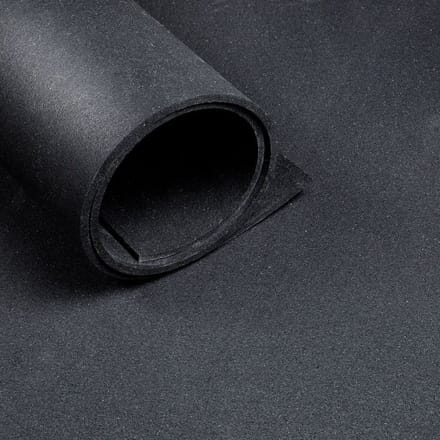 Sportvloer - Per strekkende meter - Breedte 1,25 m - Dikte 12 mm - Zwart