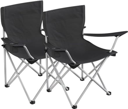 By shayne - Campingstoelen - Set van 2 - Klapstoelen met armleuningen
