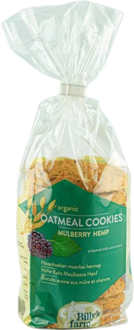 Billy's Farm Haverkoekjes met moerbei en hennep 200 gram