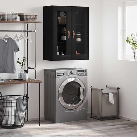 vidaXL - Wandkast - 69,5x34x90 - cm - zwart