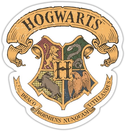 Harry Potter Zweinstein Wapenschild Hogwarts Sticker Maat S (max. 10 x 10cm)