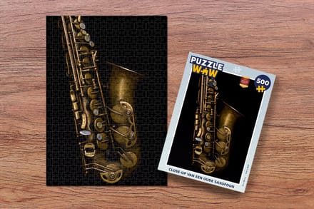 Puzzel Close-up van een oude saxofoon - Legpuzzel - Puzzel 500 stukjes
