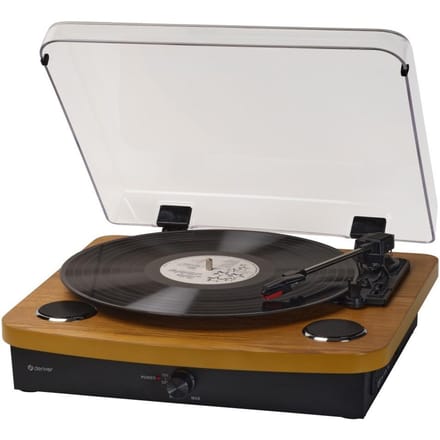 Denver Platenspeler Dual Bluetooth - Ingebouwde Speakers - USB - Retro - Hout - VPL230LW