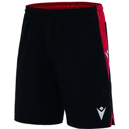 Macron Tempel Short Heren - Zwart / Rood | Maat: XL