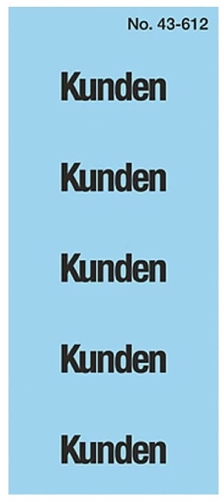 Maplabels inhoudslabel klant blauw 100 stuks