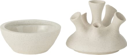 J-Line vaas Koraal - keramiek - wit - small - Ø 17 cm