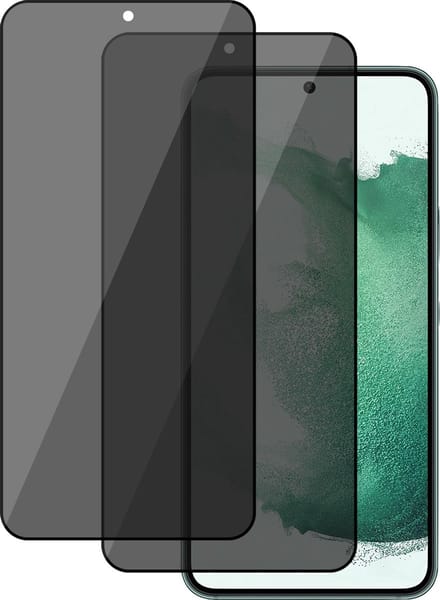 Privacy Screenprotector geschikt voor Samsung Galaxy S22 Plus - 2x Gehard Glas Full Screen Tempered Glass Screen Protector