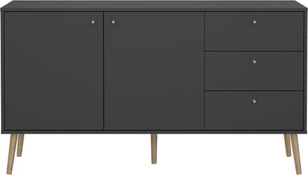 Bodo dressoir 2 deuren, 3 lades matgrijs.
