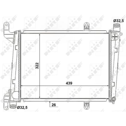 Radiator, motorkoeling NRF 53193