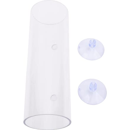 Betta Vis Tunnel Transparante Holle Betta Vis Buis met Zuignap voor Rustende Vis Tank L white