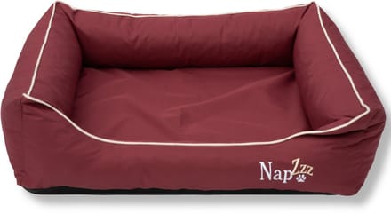 NapZZZ Hondenmand/Divan M 90x70x25 cm Bordeaux Rood