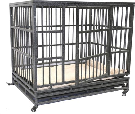 MaxxPet Hondenbench - Bench - Bench voor honden - Verrijdbaar - Incl. Luxe Plaid - 95 x 65 x 75 cm