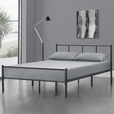 Metalen bedframe Hercules incl. bedbodem 120x200 cm donkergrijs