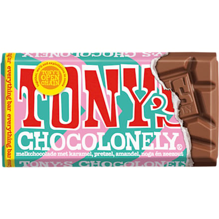 Chocolade Tony's Chocolonely melk everything reep 90 gram