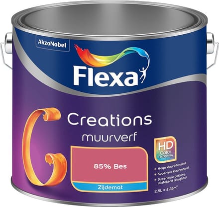 Flexa - Creations Muurverf Zijdemat - 85% Bes - Mengverf - 2,5 L
