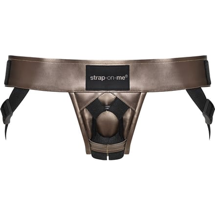 Strap-On-Me - Pegging Harnas PVC Leatherette Curious - bronskleurig
