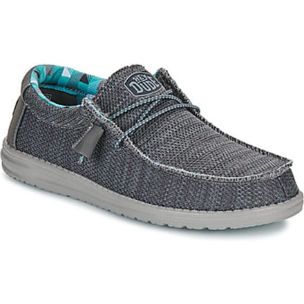 HEYDUDE Wally Sox Instappers grijs Canvas - Maat 41