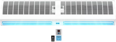 Wandventilator Luchtgordijn - Luchtbarrière Machine - Ruimtes Scheiden - Energiebesparend Ontwerp - 90 cm Breed - Wit