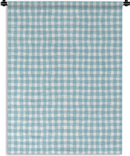 Wandkleed - Wanddoek - Pastel - Blauw - Patronen - 150x200 cm - Wandtapijt