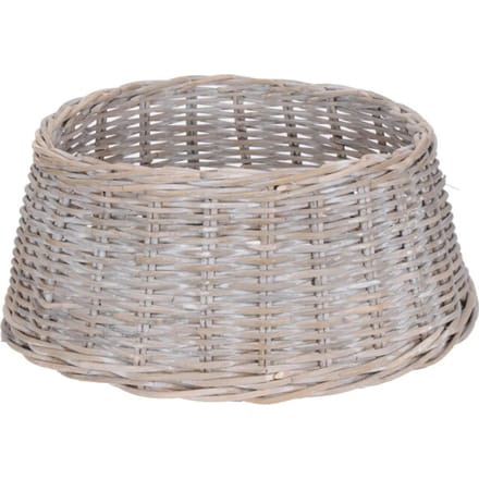 WDMT Rieten kerstboomrok ø 50 x 20 cm grijs