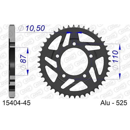 Tandwiel Afam 520 45 dents