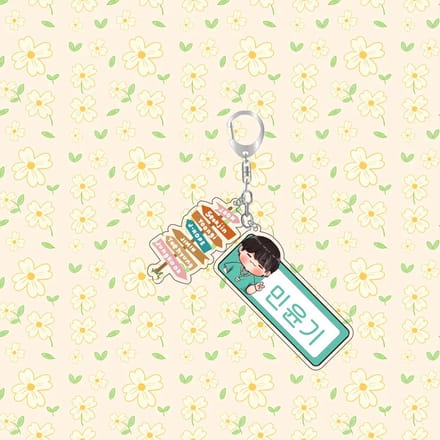 KPOP BTS Bangtan Boys Plastic Keyring Acrylic Keychain variant 1 [Sleutelhanger]