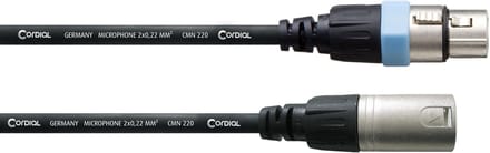 Cordial CCM 1 FM XLR Verbindingskabel [1x XLR-bus - 1x XLR-stekker] 1.00 m Zwart