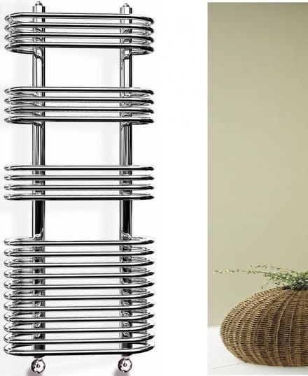 Sanifun design badkamerradiator Simona Chroom 900 x 500