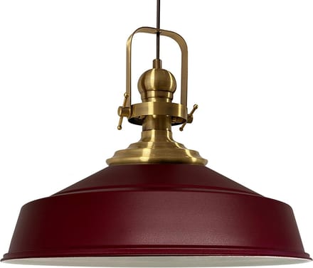 Bamyum Plafondlampen Metaal E27 Hanglamp Armatuur Lichtkap Industriële Retro Lampenkap - Bordeaux