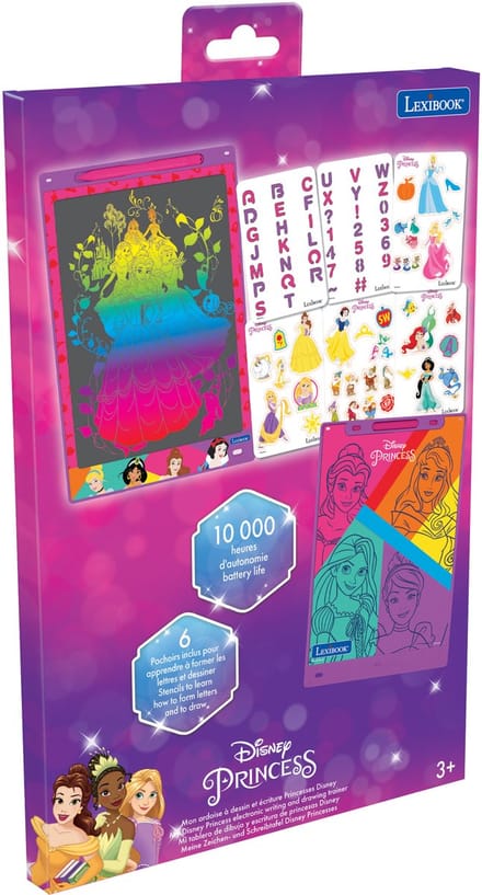 Disney prinses 11’’ meerkleurige leer- en teken-E-ink-tablet met sjablonen