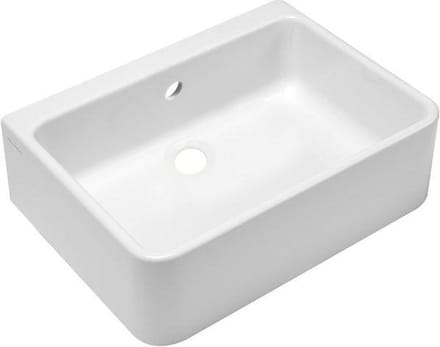 Villeroy & Boch O'novo gootsteen met overloop 49.5x40x17cm - ceramic+ wit