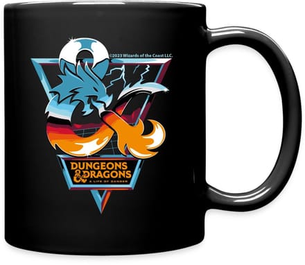 Dungeons And Dragons Logo In Lichtblauw En Oranje Mok Uni
