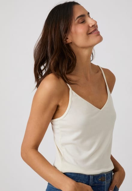 Damart - Thermolactyl Sensitive hemdje met biaisafwerking - Dames - Wit - 38-40 (S)