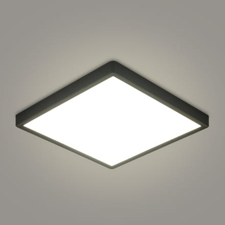 Haobosic Triproof LED Plafondlamp - Vierkant Zwart 30cm - 36W Neutraalwit (4500K)