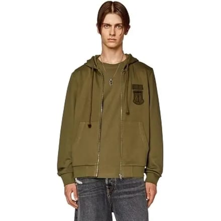 Diesel Ginn K10 Sweatshirt Met Rits Groen S Man