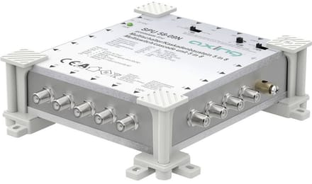 Axing SPU05809N Satelliet multiswitch Ingangen (satelliet): 5 (4 satelliet / 1 terrestrisch) Aantal gebruikers: 8
