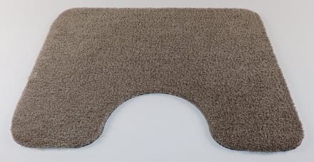 PRIMA - Soft - WC mat - beige - taupe - 50x60cm - antislip - met uitsparing 21cm
