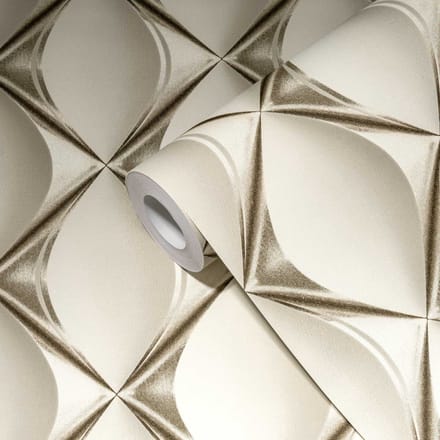 GRAFISCH 3D BEHANG | Optische Illusie - grijs wit - A.S. Création My Home My Spa