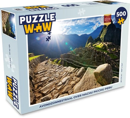 Puzzel Avondzonnestraal over Machu Picchu Peru - Legpuzzel - Puzzel 500 stukjes