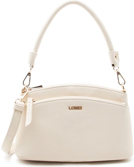 L.CREDI Sibona Schoudertas 25 cm - Dames - creme